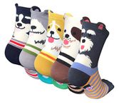 “5 Pairs Womens Cute Dog Patterned Animal Socks Colorful Funny Casual Cotton Novelty Crew Socks Christmas,One Size”