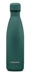 ANGVOOL Insulated Water Bottle, Stainless Steel Metal Thermal Flask for Hot and Cold Drinks, Leak Proof BPA Free Drinking Bottles for Kids or Adults (Green, 500 ml)