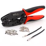JRready Deutsch Crimp Tool Open Barrel Size12 - ACT-LY-12DTP Crimper for Deutsch DTP Connector Kit Stamped Formed Contacts 12-14AWG