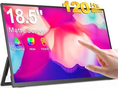 EVICIV Portable Touchscreen Monitor, 18.5 inch, 120Hz, 1080P Resolution with Built-in 0-180° Adjustable Kickstand
