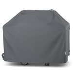 Unicook BBQ Cover, Heavy Duty Waterproof Outdoor Barbecue Gas Grill Cover, Resistant Oxford Fabric, Compatible for Weber Char-Broil Outback Barbecues and More, 140 x 58 x 107 cm/55 inch Length, Grey