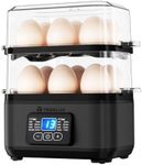 Tesslux Egg Cooker, Dual Layer, 12 Egg Capacity, Hard Boiled, Poached