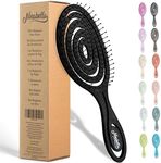 Ninabella Organic Detangling Hair Brush for Women, Men & Children - Does not Pull on Hair - Hair Straightening Brushes for Straight, Curly & Wet Hair - Unique Spiral Hairbrush