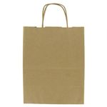 Duro ID# 87523 Jr. Mart Shopping Bag 65# 100% Recycled Natural Kraft 250pk 13 x 7 x 13