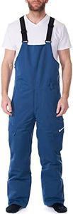 Alpine Swiss Mens Insulated Snow Bib Overalls Waterproof Winter Ski Snowboard Pants Blue Medium