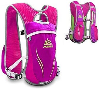 AONIJIE Lightweight Unisex 5.5L Running Race Hydration Vest Hydration Pack Backpack Riding Bag (Rose)