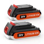 Powilling 2 Pack 3500mAh 20V Lithium Ion Battery Replace Battery for Black and Decker 20 Volt Max Battery LBXR20 LB20 LBX20 LBX4020 Cordless Power Tools Series