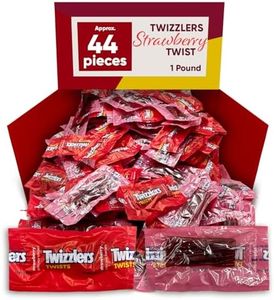 Strawberry Twists Licorice Candy – 1Lb Bag (Approx. 44 Pieces), Individually Wrapped Sweet and Chewy Treats for Snacking, Parties, and Sharing