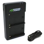 Wasabi Power Dual USB Battery Charger for Sony NP-F330, NP-F530, NP-F550, NP-F570, NP-F730, NP-F750, NP-F760, NP-F770, NP-F950, NP-F960, NP-F970, NP-F975 (L Series)