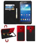 ACM Magic Magnetic 2 in 1 Leather Flip Case/Back Cover Compatible with Samsung Galaxy S4 Active I9295 Mobile Flap Royal Black