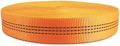 NewDoar CE UIAA Certified 1 Inch Nylon Webbing Strap/Tubular Climbing Webbing - Heavy Duty Strap for Rescue, Climbing, Harnesses, Rock Work, & Firefighting(Orange,5Yard)