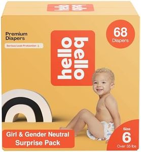 Hello Bello Premium Baby Diapers Size 6 I 17 Count (Pack of 4) of Disposable, Extra-Absorbent, Hypoallergenic, and Eco-Friendly Baby Diapers with Snug and Comfort Fit I Surprise Boy Patterns