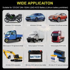 PROFIKLA 12V/24V 8A Smart Car Battery Charger – Automatic Lead Acid Maintainer