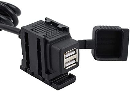 eSynic Dual USB Caricabatterie da Moto per Cellulare Doppio USB Caricatore 2.1 A 12V/24V Presa Adattatore di Alimentazione Impermeabile 2 Porta USB per Smartphone GPS da Moto Motocicletta