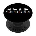 Funny Retro Pug Dog Lover Gift, Retro Pug Dog Lover Friends PopSockets Swappable PopGrip