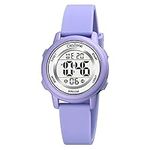 Kids Watch Girls Digital Sports 7-Color Flashing Light Water Resistant 164FT Alarm for Age 5-12