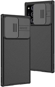 XTCASE Funda para Samsung Galaxy Note20 Ultra 5G, Protección de la cámara Carcasa Cubierta de cámara Deslizante Ultra Delgado Rígida PC Anti-Choque Anti-arañazos Proteger Caso, Negro