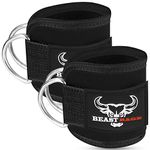 BEAST RAGE Ankle Straps for Cable Machines Ankle Cuffs Weight Lifting Fitness Strap Leg Workout Gym Glute Workouts Leg Extensions Double D-Ring Cable Straps For Men And Women