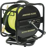 King Canada Arctic Flex Manual Hose Reel with Hybrid Polymer Air Hose, 100-Feet x 1/4-Inch (K-10014FRL)