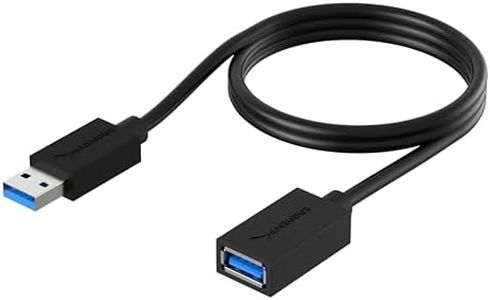 SABRENT 22AWG USB 3.0 Extension Cable - A-Male to A-Female [Black] 3 Feet (CB-3030)