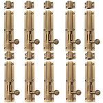 NSC Pack of 10 |6 inch Aluminium Tower Bolt | Antique Finish | Home and Offices Doors and Windows Tower Bolt