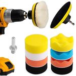 BELLOX Premium 3Inch 11Pcs Cars Polishing Pads Sponge and Woolen Polishing Waxing Buffing Pads Kits,Car Foam Drill Buffing Pad, Polishing Pads Kit for Car Polishing, Waxing