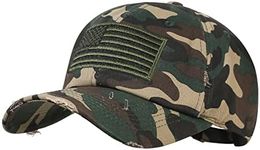 IIN American Flag Baseball Cap for Men Women Low Profile USA Army Tactical Operator Military Plain Dad Hat