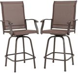 COSTWAY Set of 2 Swivel Garden Bar