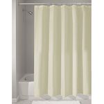 iDesign Poly Bath Curtains, Long Shower Curtain, Made of Polyester, Sand, 180 cm x 200 cm