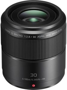 Panasonic LUMIX G MACRO LENS, 30MM, F2.8 ASPH, MIRRORLESS MICRO FOUR THIRDS, MEGA OPTICAL I.S, H-HS030 (USA BLACK)