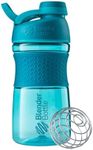 BlenderBottle SportMixer Twist Cap Tritan Grip Shaker Bottle, 20-Ounce, Teal