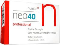 humanN Neo40 Professional - Daily Heart & Circulation Support - Methylfolate, Beet Root Powder, Hawthorn Berry, L-citrulline - 60 Dissolvable Tablets