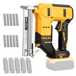 18GA Cordless Brad Nailer, 2 in 1 Brushless Electric Stapler Gun Drives with 1000 Nails and 1000 Staples 2 Mode Cordless Nail Gun for Upholstery Compatible with Dewalt 20V Battery (No Battery)