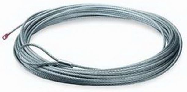 WARN 60076 ATV Winch Accessory: Galvanized Aircraft Steel Cable Wire Rope, 3/16" Diameter x 50' Length