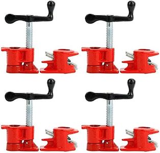 (4 Pack) 3/4" Wood Gluing Pipe Clamp Set Heavy Duty PRO Woodworking Cast Iron