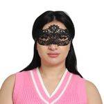 Gold Look Women's Eye Mask for Masquerade Fancy Dress Costume Bats design (Black)