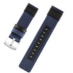 TIMEWEAR 22MM Blue Nylon Braided Fabric Replacement Watch Strap with Steel Buckle, Compatible with Boat Xtend, Noise Colorfit, Fireboltt, Samsung Gear, Amazefit & watches with Lug Width 22mm