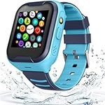 4G GPS Kids Smart Watch,Waterproof Kids Phone Smartwatch with GPS Tracker Touch Screen Video Phone Call Real-time Tracking Camera SOS Alarm Pedometer, for Boys Girls Gifts(Blue)