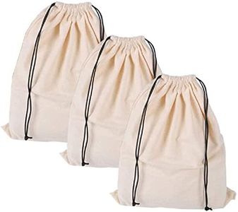 MISSLO Set of 3 Cotton Breathable Dust-proof Drawstring Storage Pouch Multi-functional Bag. Pack 3 S