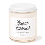 Kim and Pom Christmas Decor Candles - Sugar Cookies Candle -8oz | Glass Jar | Christmas Candle Gift - Christmas Gift Ideas