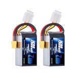 Zeee 4S Lipo Battery 1500mAh 14.8V 120C RC Battery with XT60 Plug for FPV Drone Quadcopter Helicopter Airplane RC Boat RC Car RC Models (2 Pack)