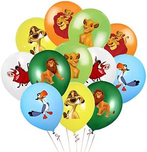 48Pcs Lion King Party Balloon Decorations 6 Styles Colorful Lion King Theme Latex Balloons for Kids Birthday Jungle Lion Party Decorations Supplies