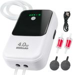Ghosthorn Silent Dual Operating Mode Rechargeable Aerator for Fish, Large Capacity Aquarium Air Pump with Universal Clip for Most Bait Buckets 8000mAh