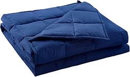 Home Beyond & HB design - Weighted Blanket (Navy, 15lbs, 48 x 72 Inch - Fits Twin Size Bed) – Ultra Soft Brushed Microfiber 120GSM with Premium Glass Beads Heavy Blankets – Gift for Adults Women Men