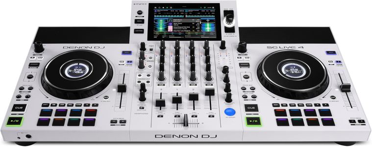 Denon DJ SC LIVE 4 White DJ Controller – 4-Deck Performance