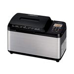 ZOJI BB-PDC20BA Home Bakery Virtuoso Plus Breadmaker, 2 lb. loaf of bread, Stainless Steel / Black