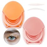 GEMERRY Slip-on Eyelid Stripes Invisible, JS01/FS01 Eyelid Stripes, Invisible Slip-On Eyelid Tapes, Waterproof Lifting without Surgery, Lid Lifting Stripes with Fork Rods, Tweezers (Eyelid Strips