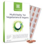 Healthspan Multivitamin for Vegetarians & Vegans, 120 Tablets | Winner Vegan Choice Awards | Promotes Immune Health & Energy Levels | Supports Bones, Teeth & Muscles | with Calcium, Iron & Zinc