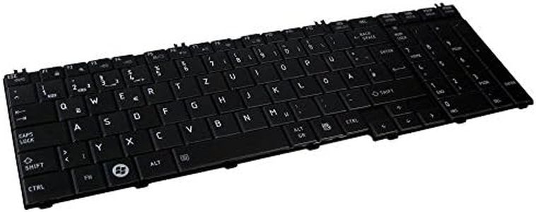 Laptop Keyboard/Notebook Keyboard Replacement German QWERTZ for Toshiba Satellite C650 C650D C655 C655D C660 C660D C670 C670D L650 L650D L655 L670 L670D L675 L675D Replaces MP-09N16D0-698