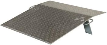 Vestil E-4836 Aluminum Economizer Dockplate, 3500 lbs Capacity, 36" Length, 48" Usable Width, 5" Height Difference, 3/8" Plate Thickness